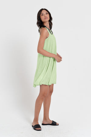 Julie Dress - Avobe The Knee Sleeveless Jersey Dress - Margarita