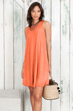 Julie Dress - Avobe The Knee Sleeveless Jersey Dress - Spritz