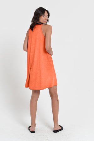 Julie Dress - Avobe The Knee Sleeveless Jersey Dress - Spritz