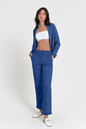 Sole Pants - Women's Stretchy Cotton Pant - Pacific