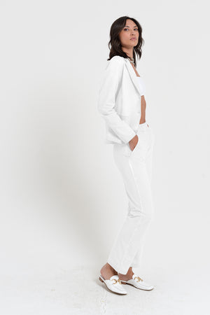 Sole Pants - Women's Stretchy Cotton Pant - White