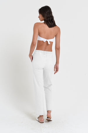 Sole Pants - Women's Stretchy Cotton Pant - White