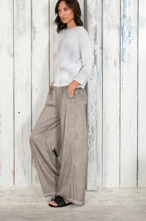 Island Slacks - Wide Flowy Pant - Dolphin