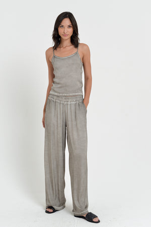 Island Slacks - Wide Flowy Pant - Dolphin