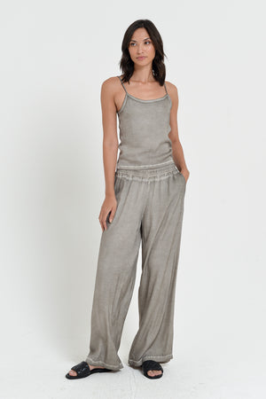 Island Slacks - Wide Flowy Pant - Dolphin