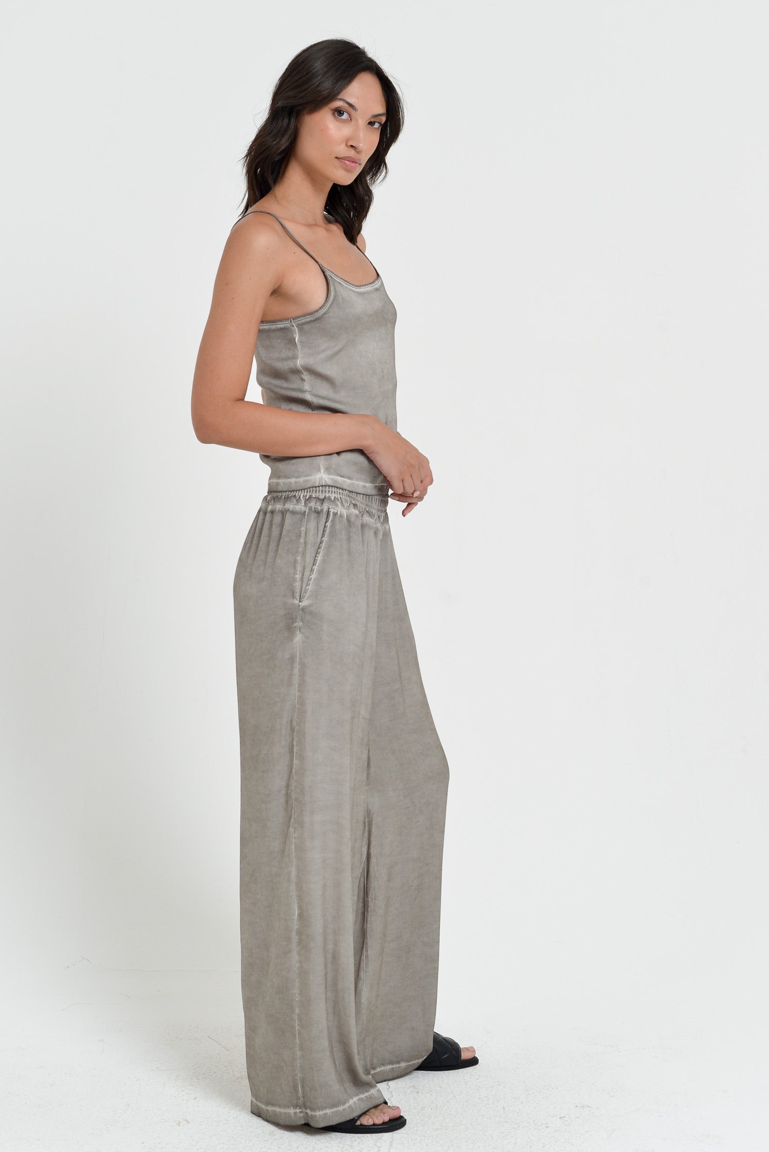 Island Slacks - Wide Flowy Pant - Dolphin
