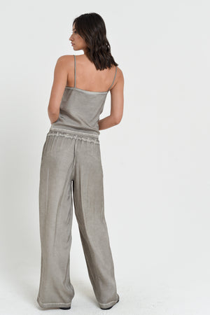 Island Slacks - Wide Flowy Pant - Dolphin