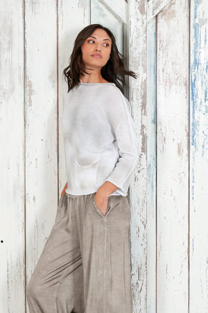 Island Slacks - Wide Flowy Pant - Dolphin