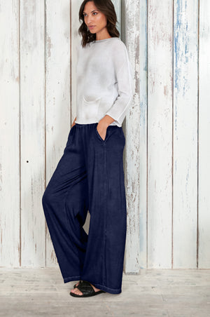Island Slacks - Wide Flowy Pant - Navy