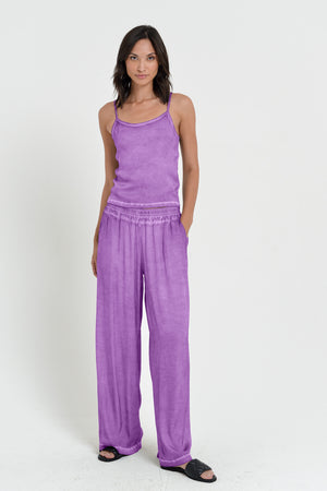 Island Slacks - Wide Flowy Pant - Morado