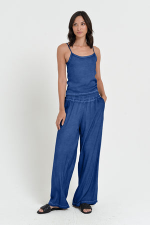 Island Slacks - Wide Flowy Pant - Pacific