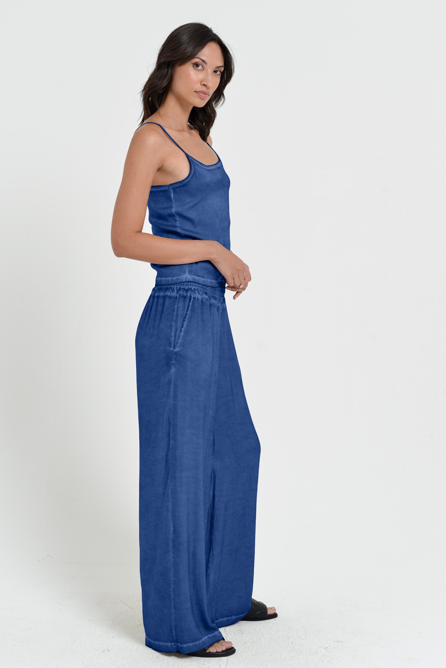 Island Slacks - Wide Flowy Pant - Pacific