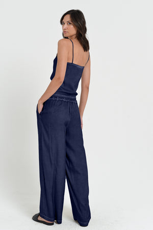 Island Slacks - Wide Flowy Pant - Navy