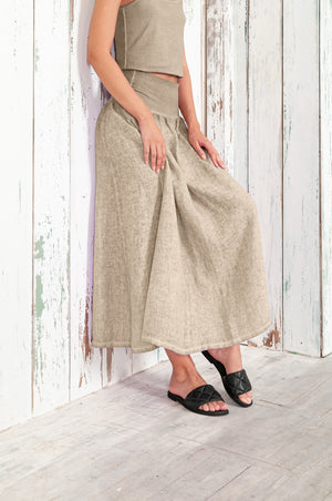 Maxime Skirt - Women's Breezy Linen Skirt - Harbor