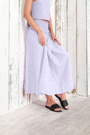 Maxime Skirt - Women's Breezy Linen Skirt - Lilac
