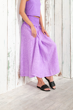 Maxime Skirt - Women's Breezy Linen Skirt - Morado