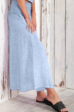 Maxime Skirt - Women's Breezy Linen Skirt - Fiji
