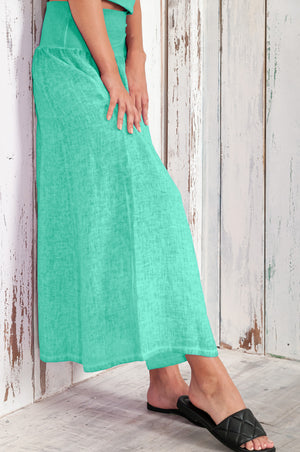 Maxime Skirt - Women's Breezy Linen Skirt - Jungle