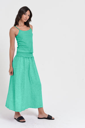 Maxime Skirt - Women's Breezy Linen Skirt - Jungle