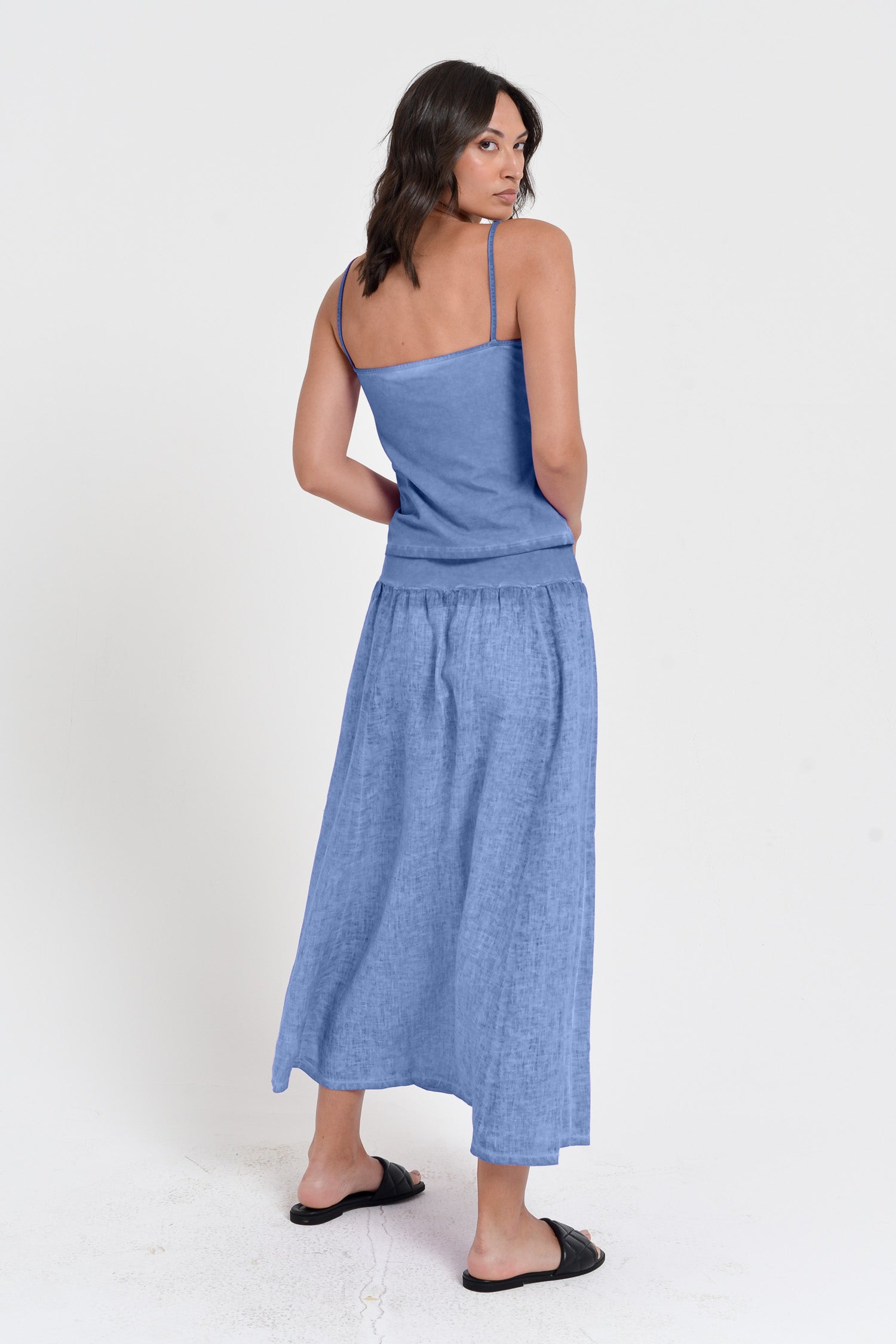 Maxime Skirt - Women's Breezy Linen Skirt - Bay