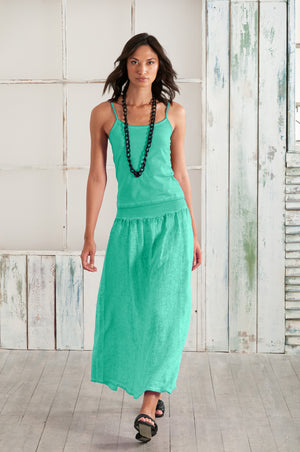 Maxime Skirt - Women's Breezy Linen Skirt - Jungle
