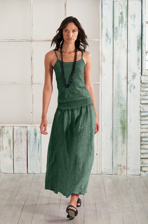 Maxime Skirt - Women's Breezy Linen Skirt - Juniper