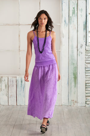 Maxime Skirt - Women's Breezy Linen Skirt - Morado