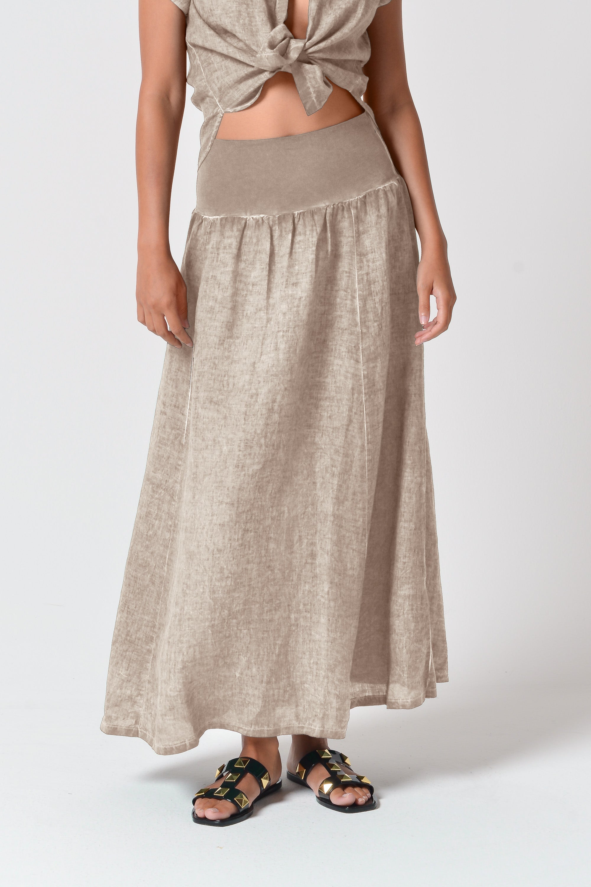 Maxime Linen Skirt - Harbor