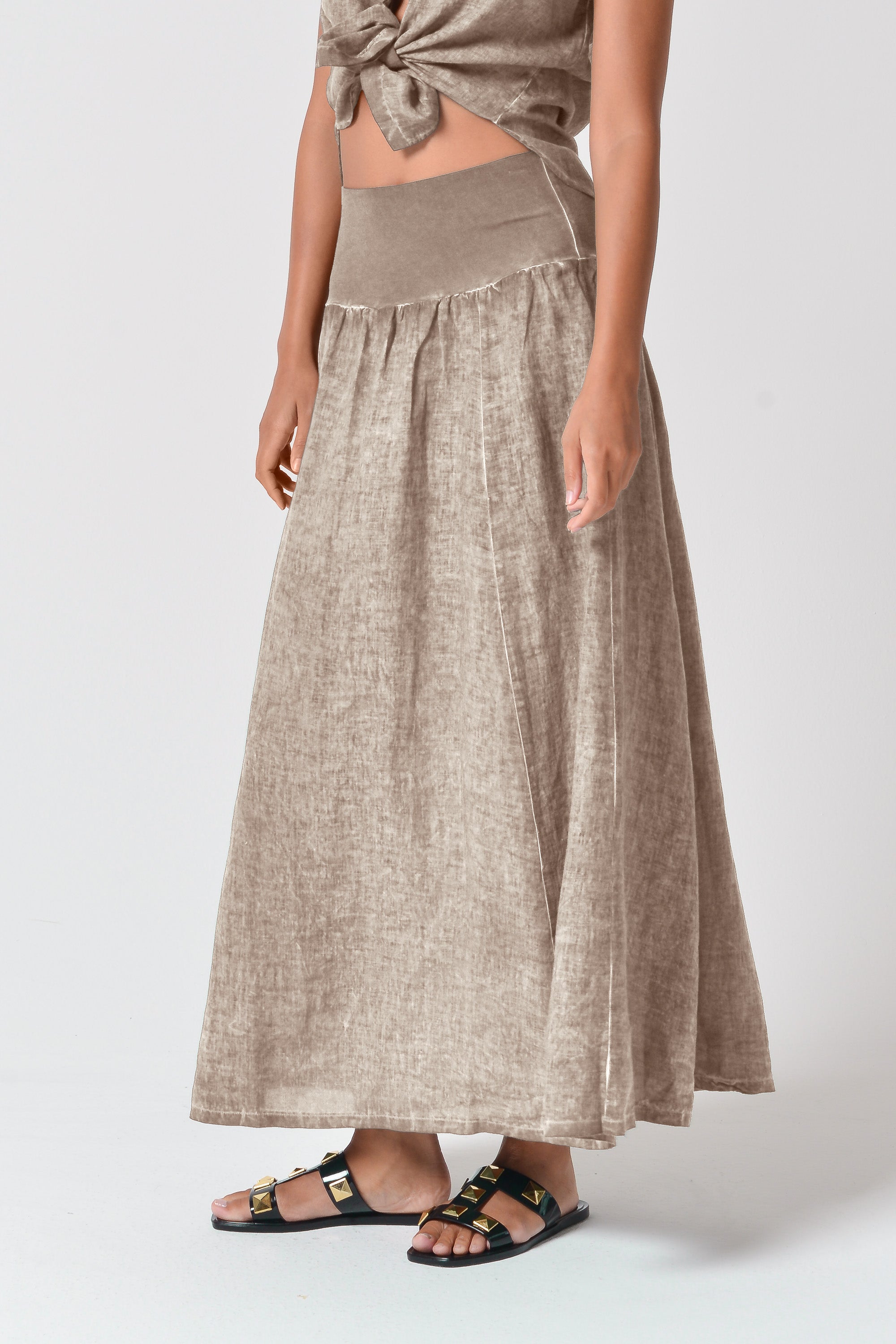 Maxime Linen Skirt - Harbor