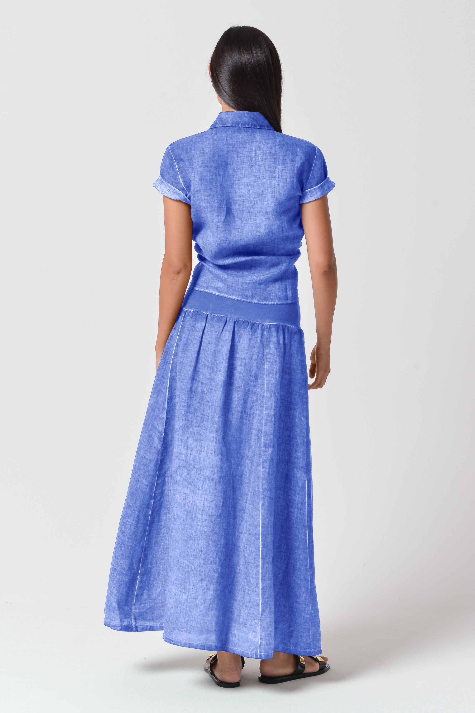 Maxime Skirt - Women's Breezy Linen Skirt - Bay