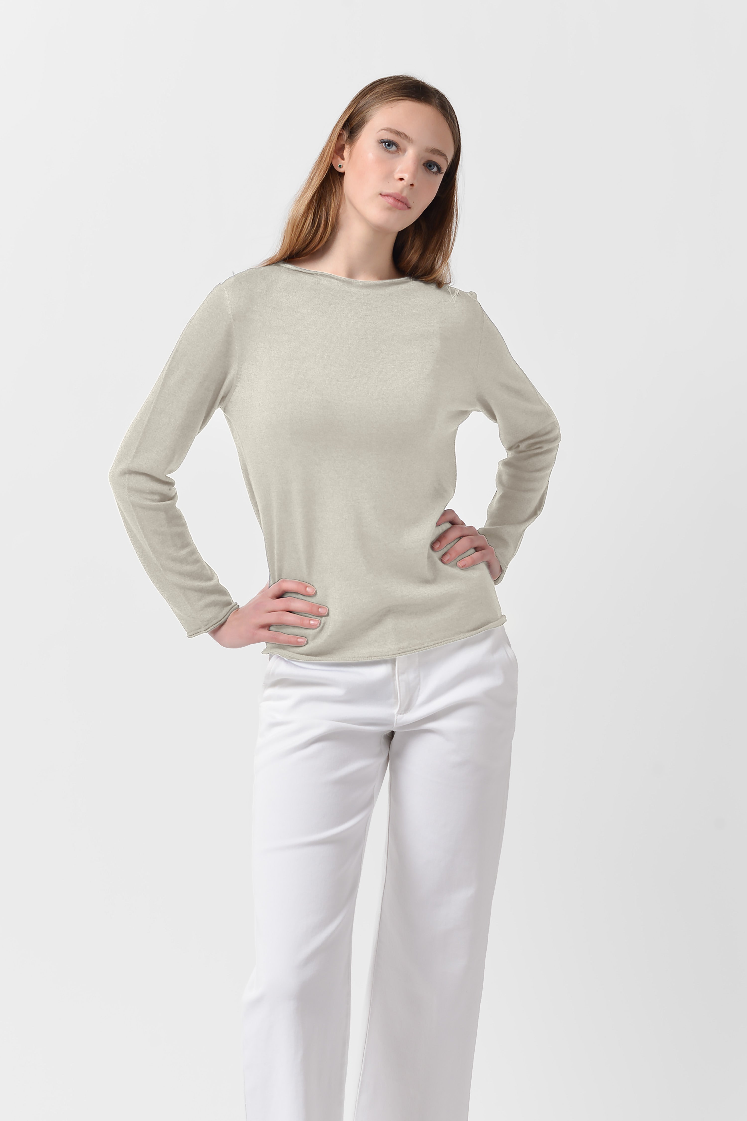 Mary - Crewneck Sweater - Foam