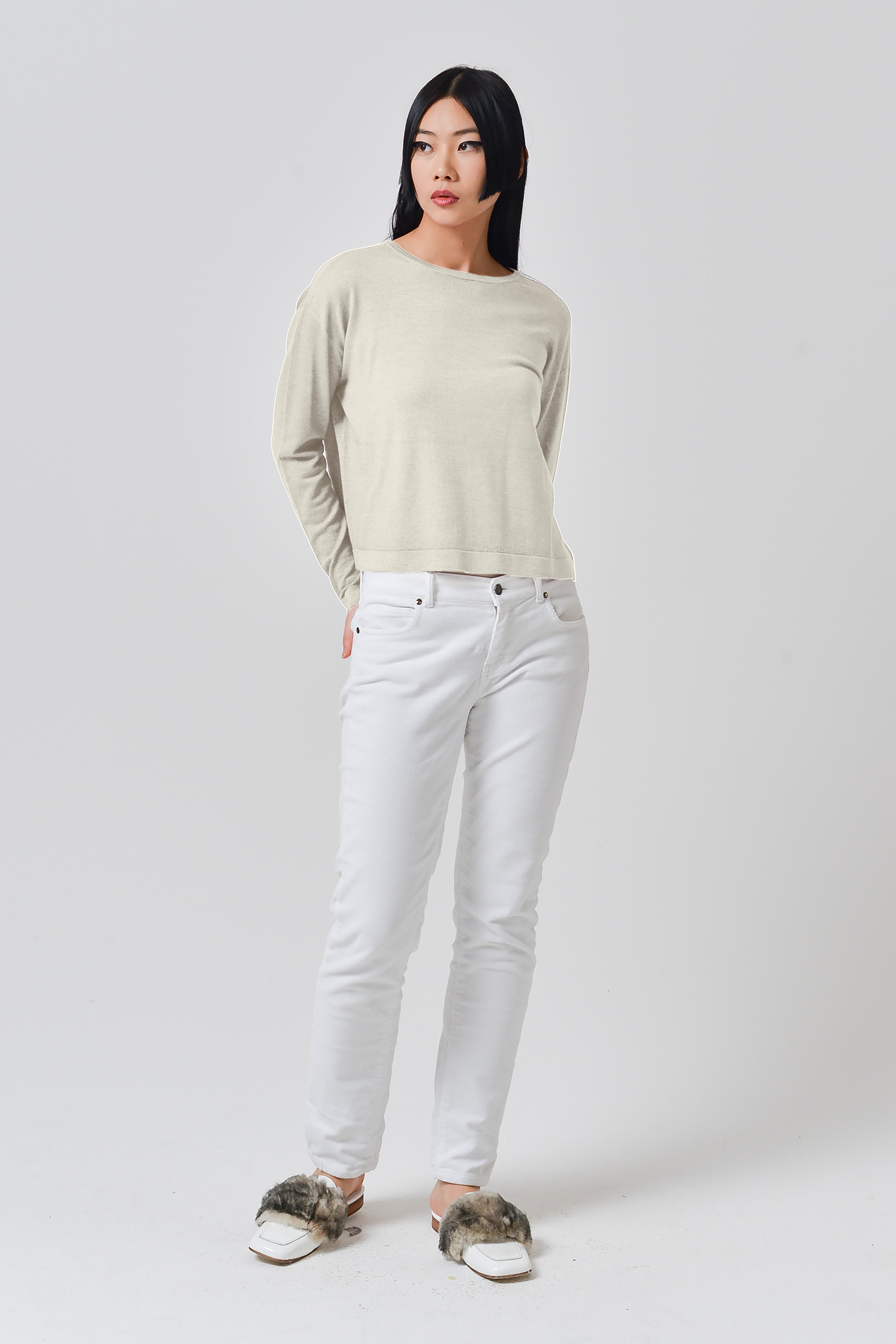 Kathy Crewneck Sweater - Foam