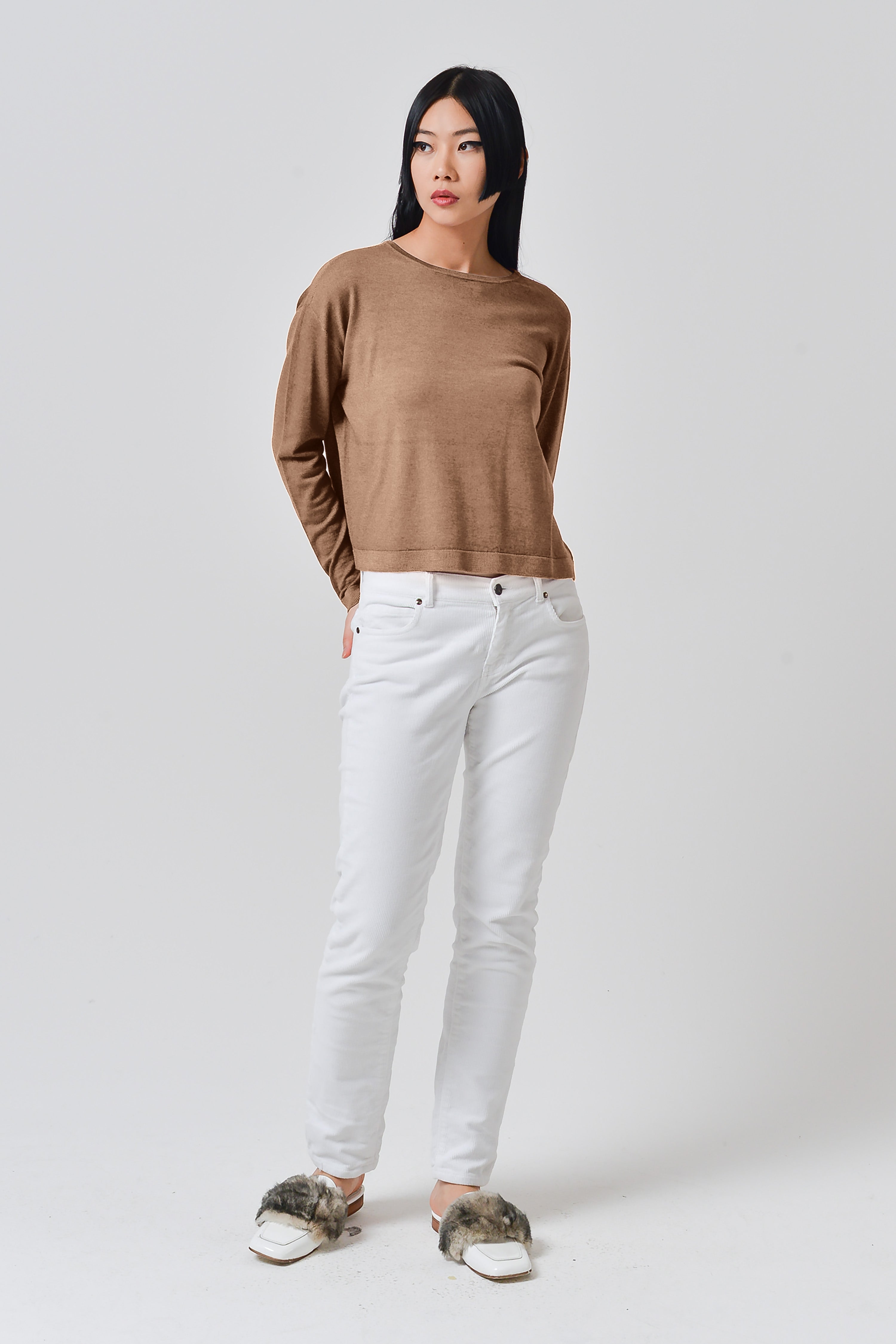 Kathy Crewneck Sweater - Wood