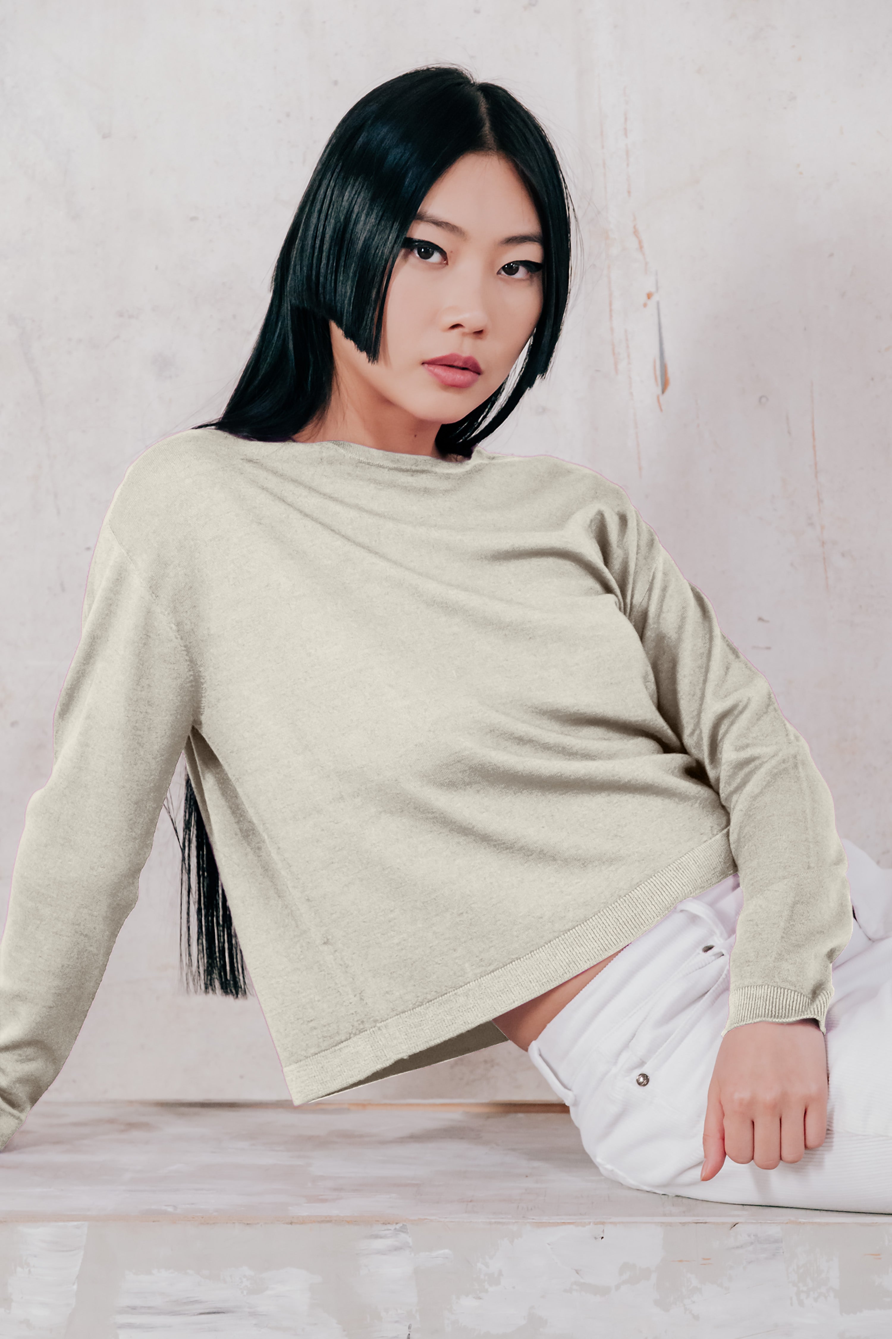 Kathy Crewneck Sweater - Foam