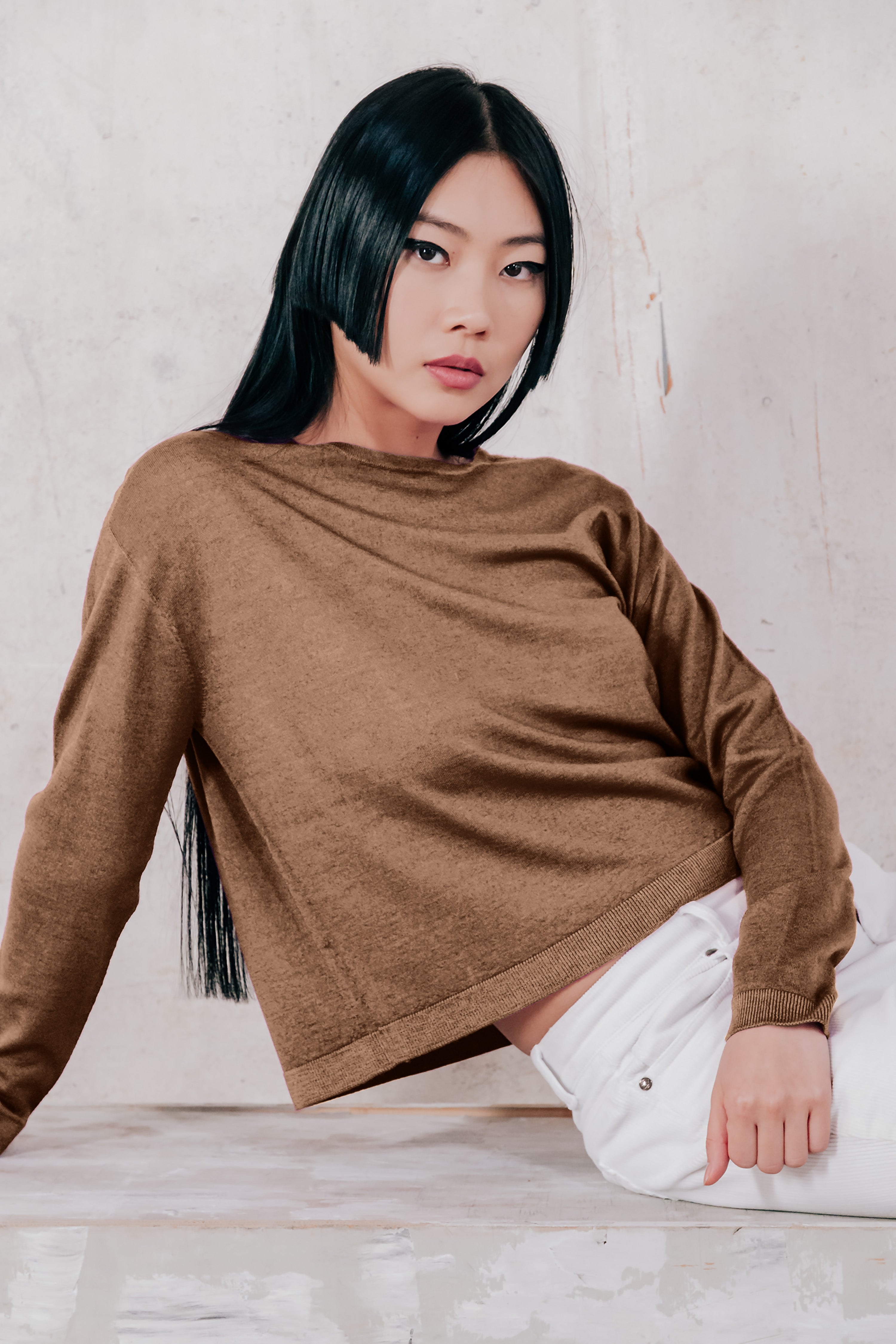 Kathy Crewneck Sweater - Wood