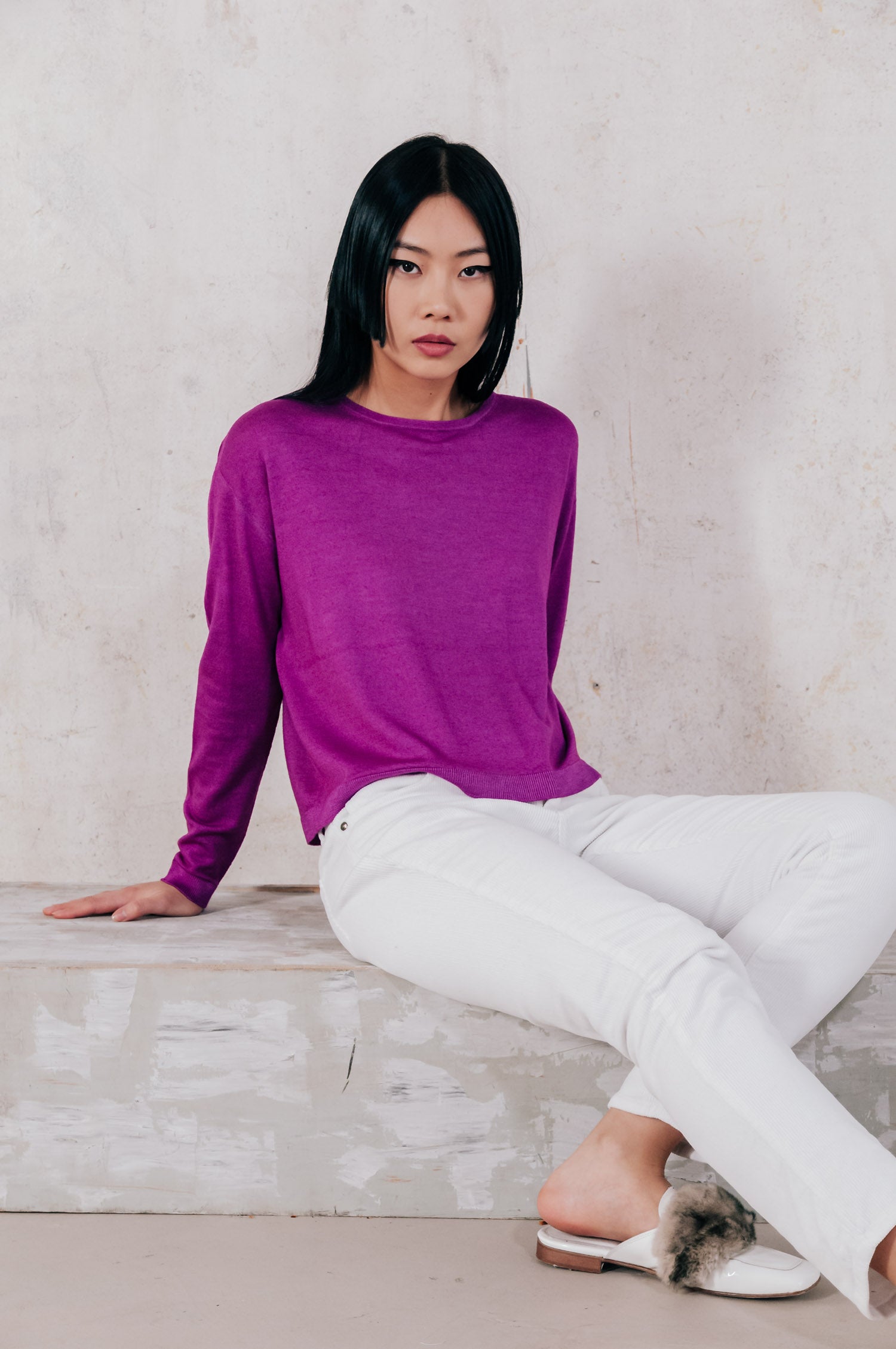 Kathy Crewneck Sweater - Sangria