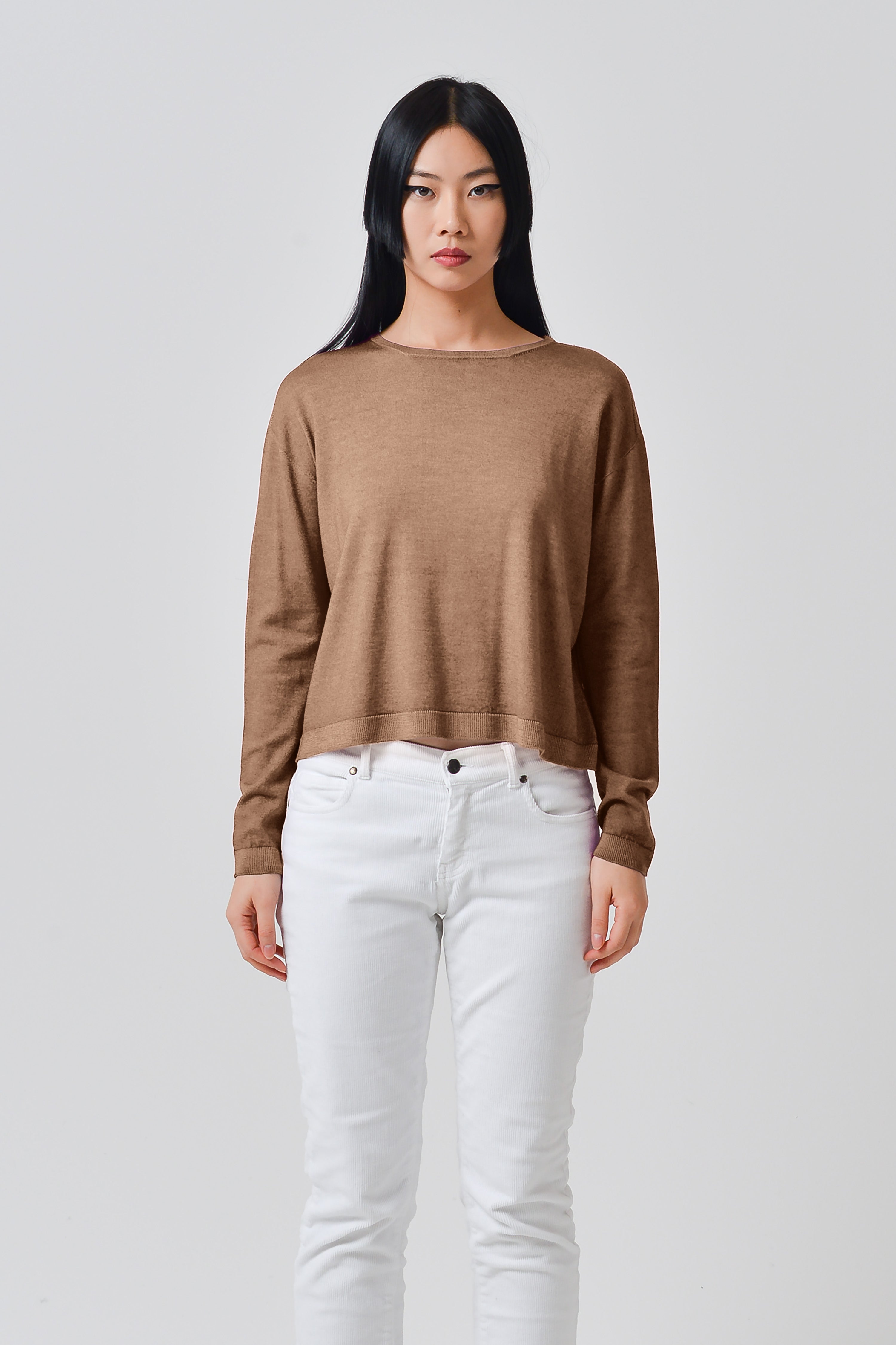 Kathy Crewneck Sweater - Wood