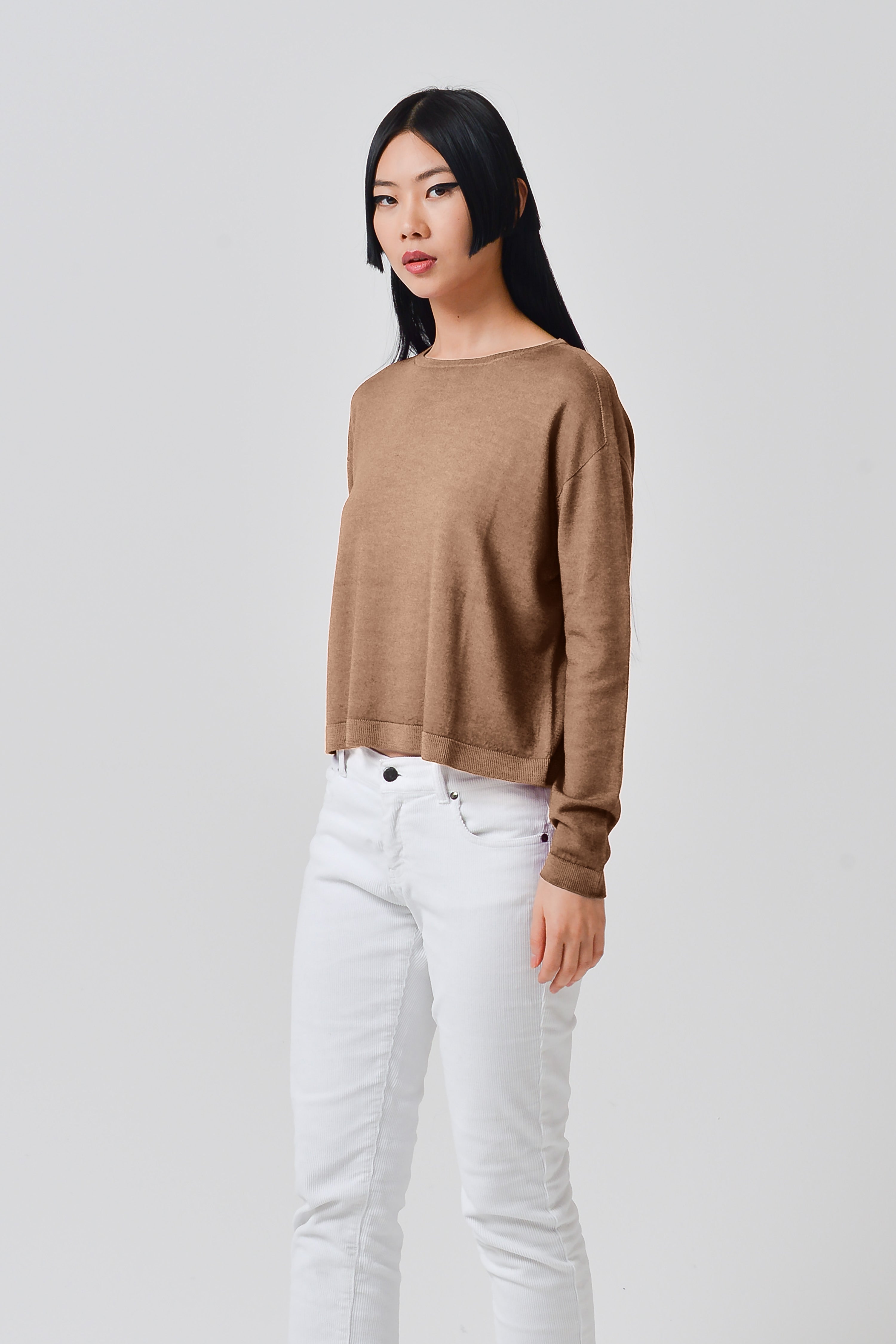 Kathy Crewneck Sweater - Wood