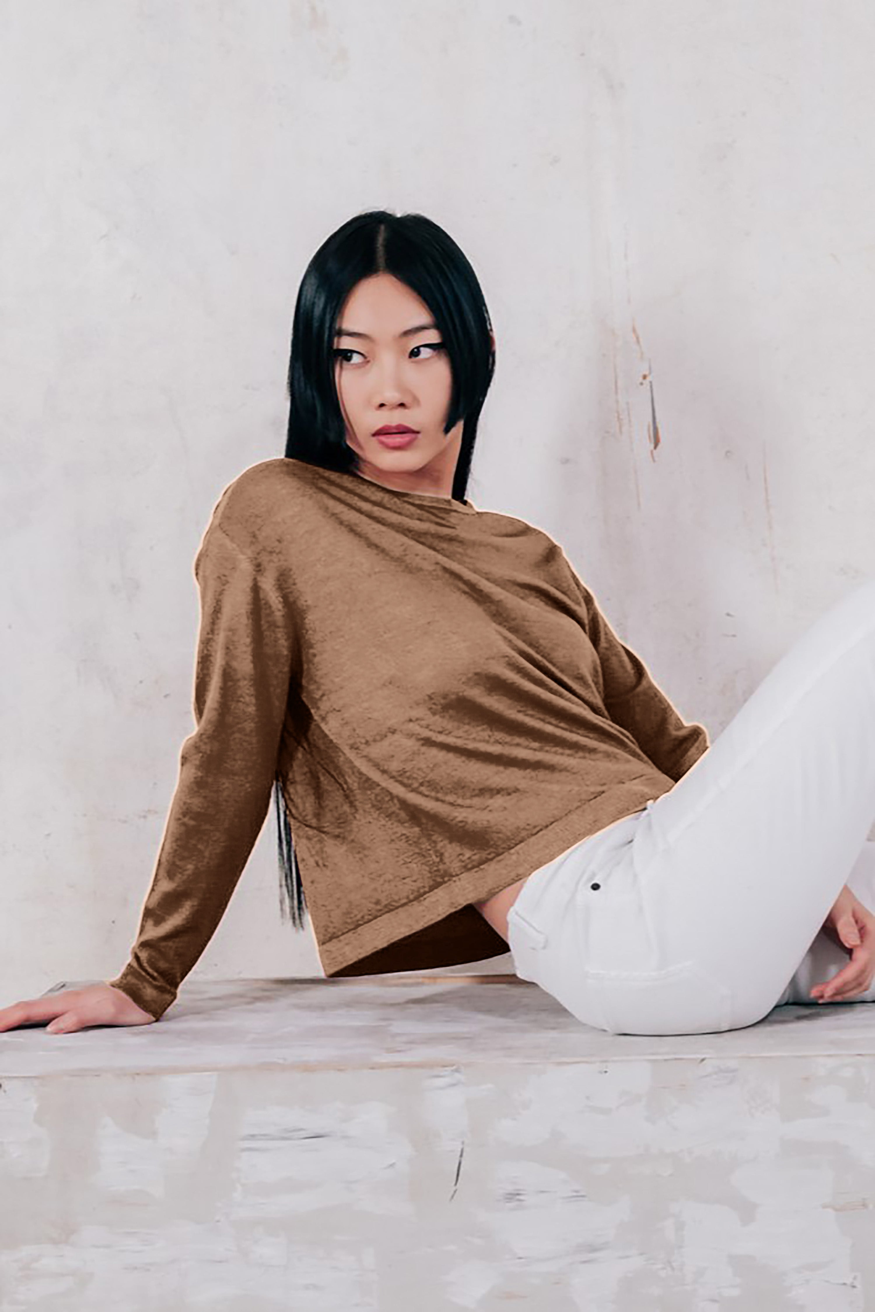 Kathy Crewneck Sweater - Wood