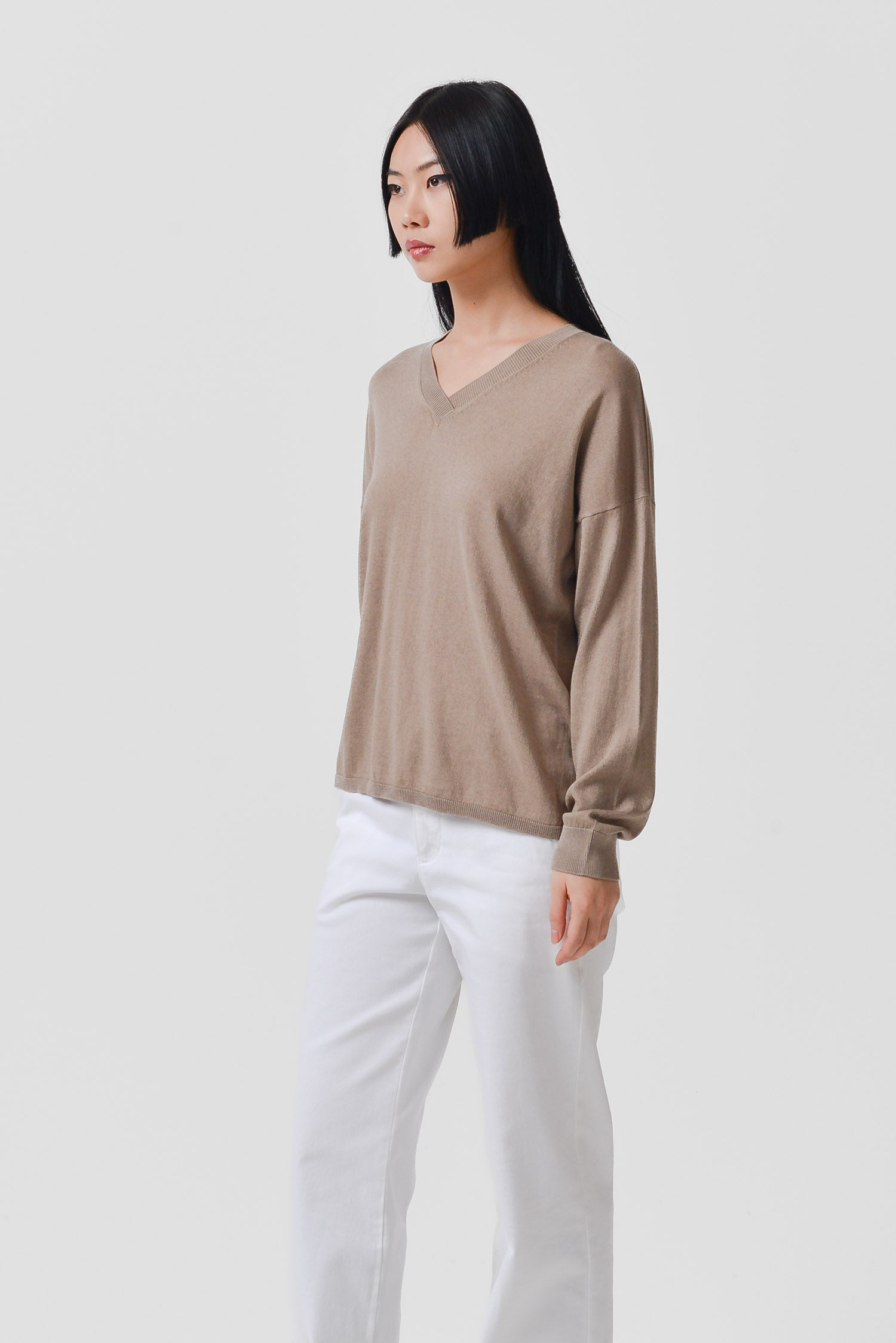 Annie Iced V-neck Sweater - Harbor