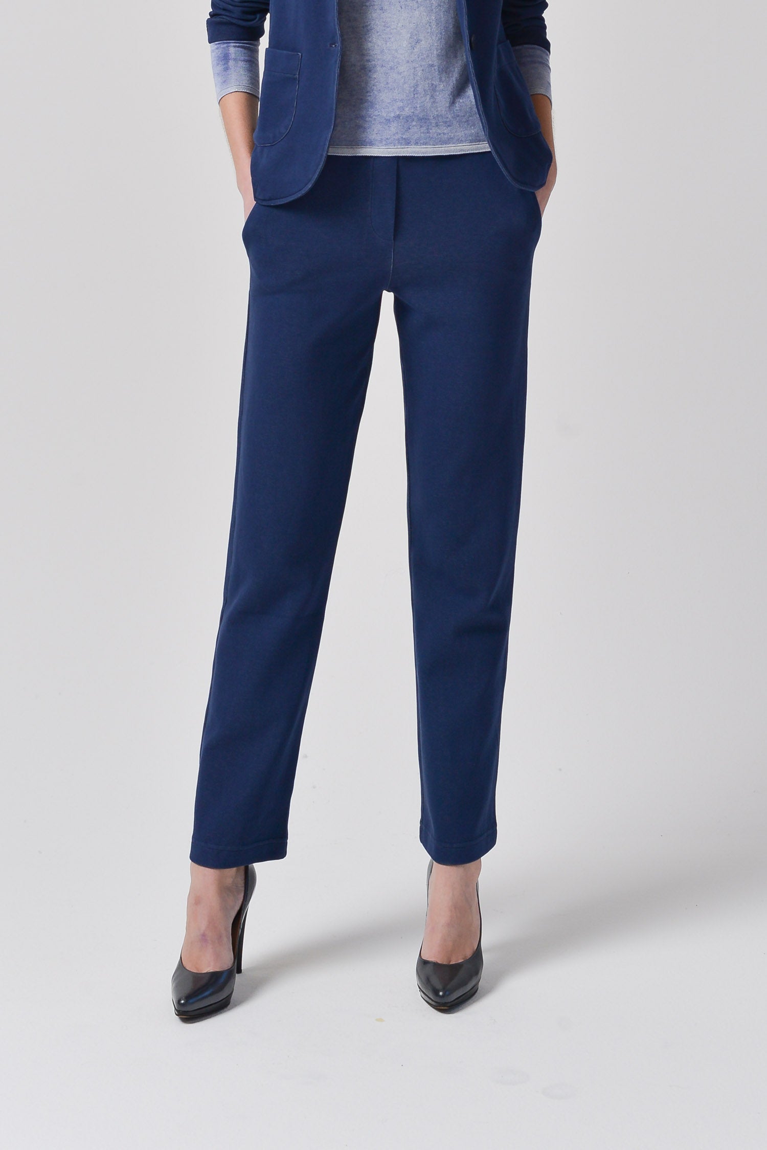 Laura Pants Solid - Navy