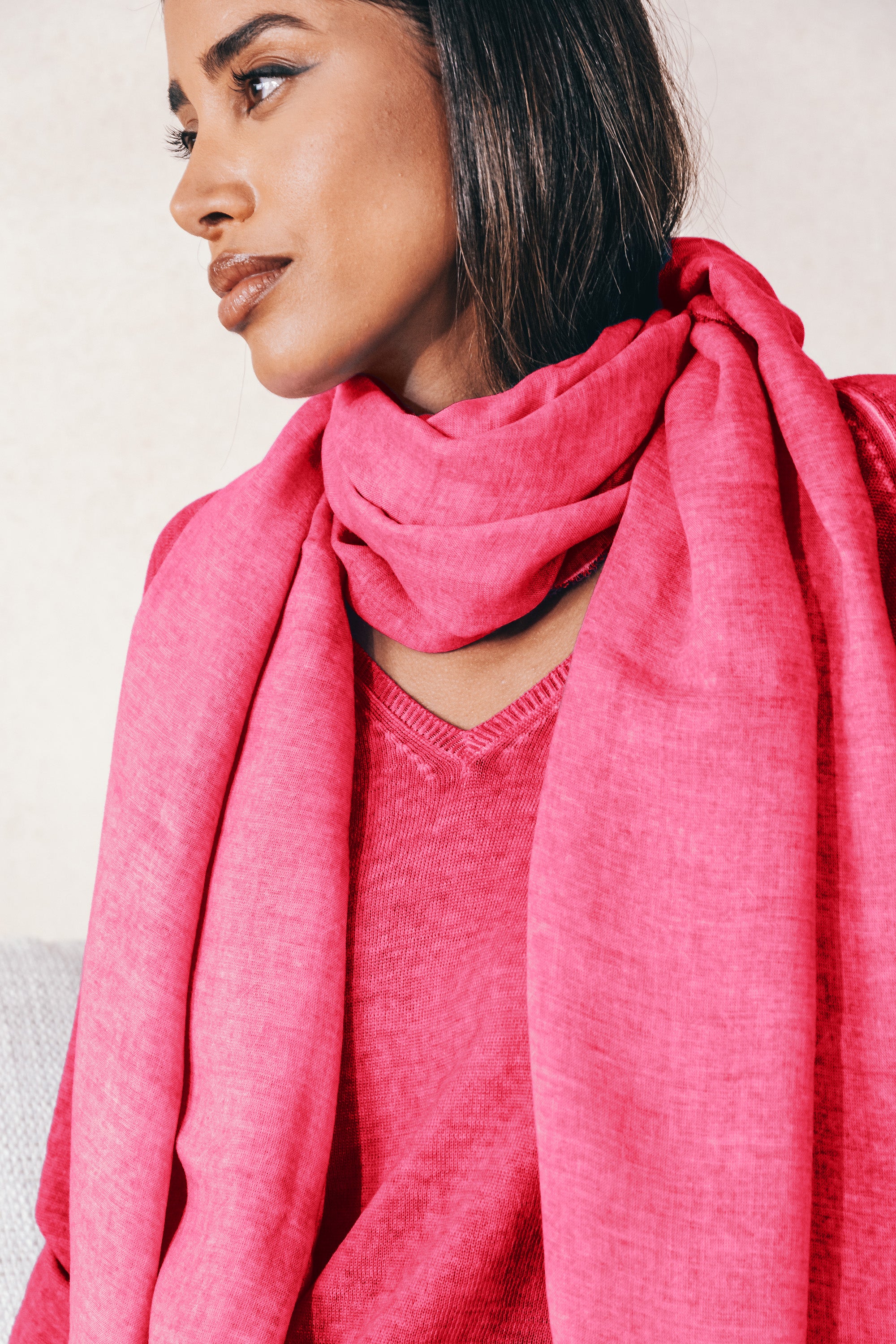 Piuma Scarf in Azalea