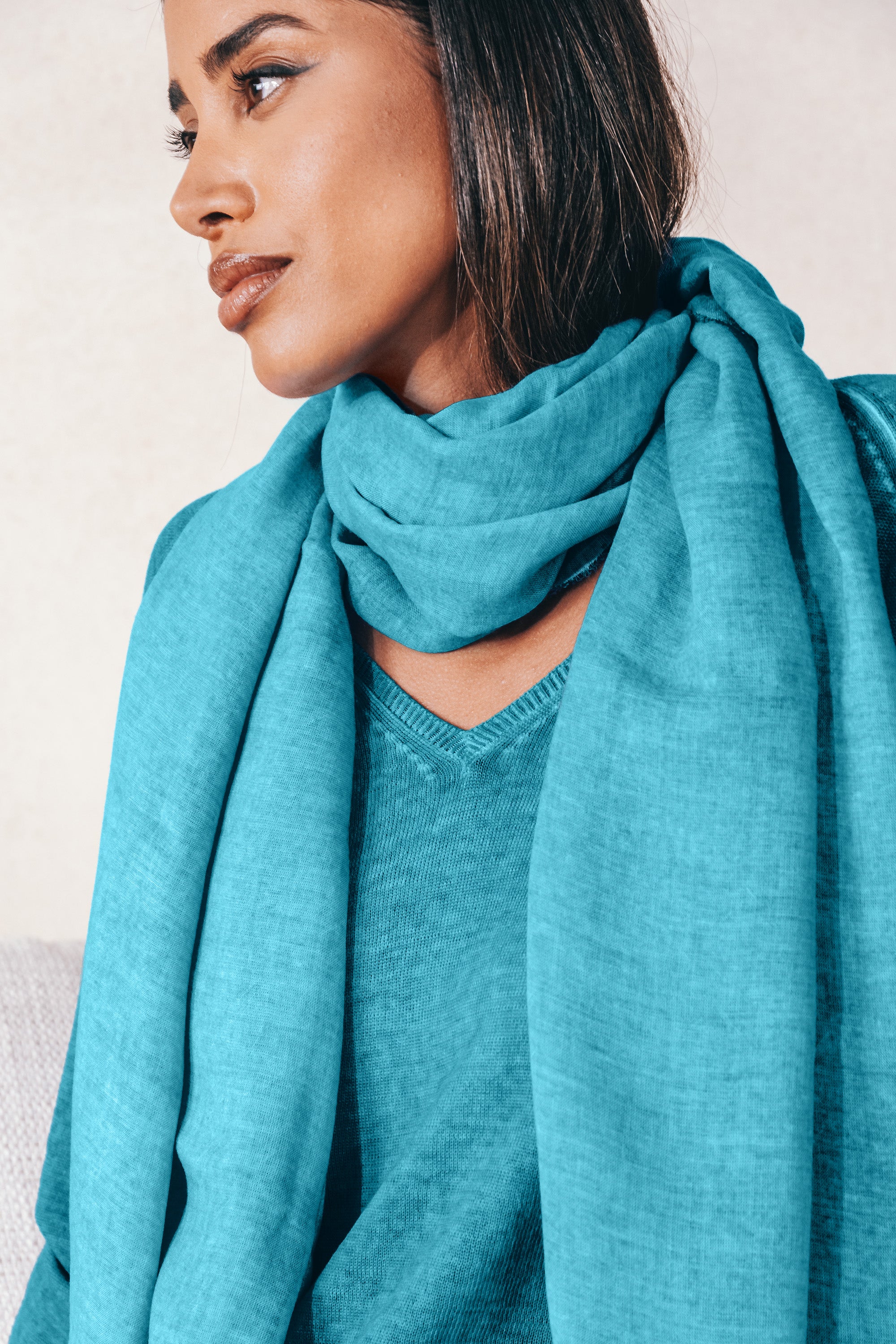 Piuma Scarf in Nettuno