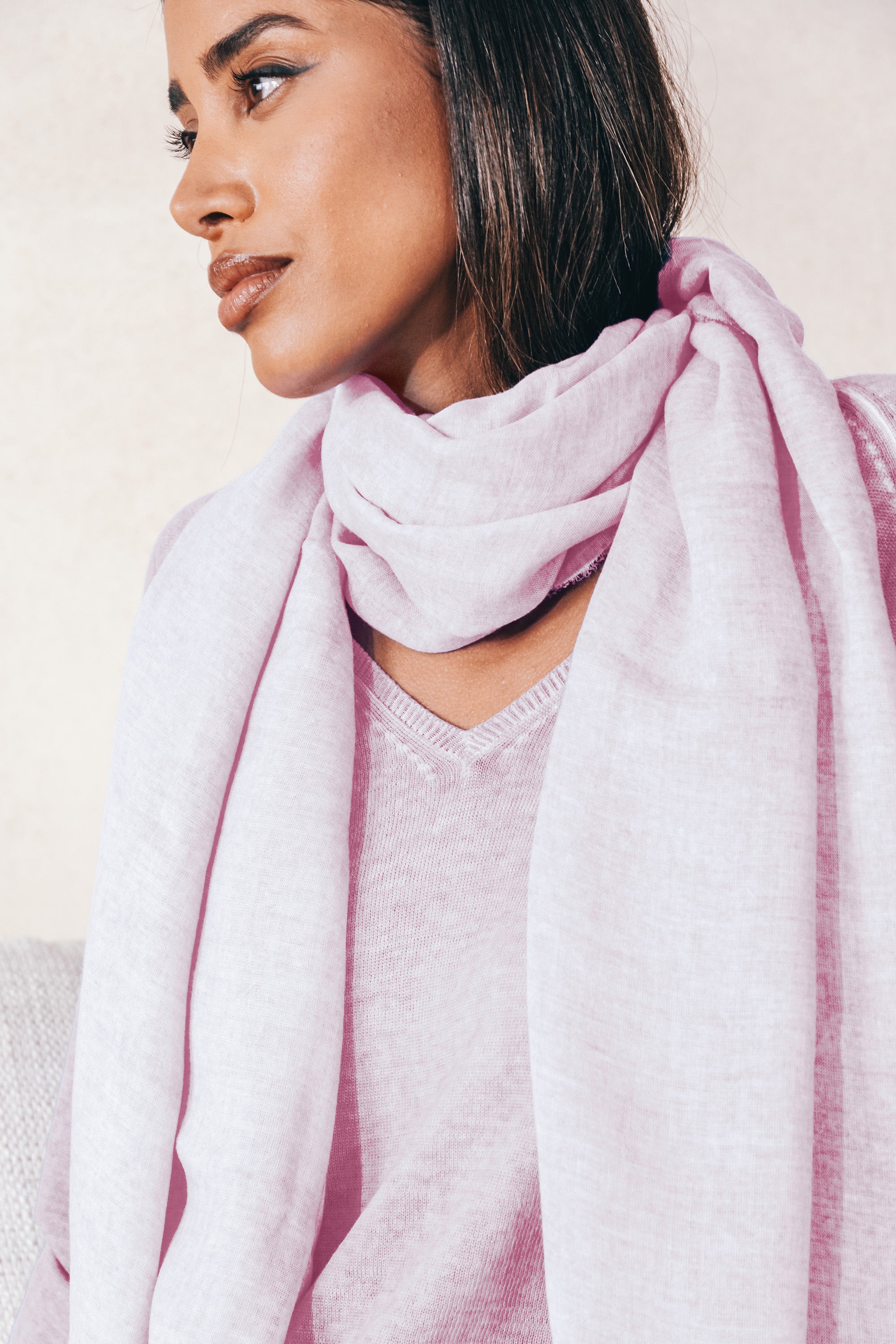 Piuma Scarf in Rose