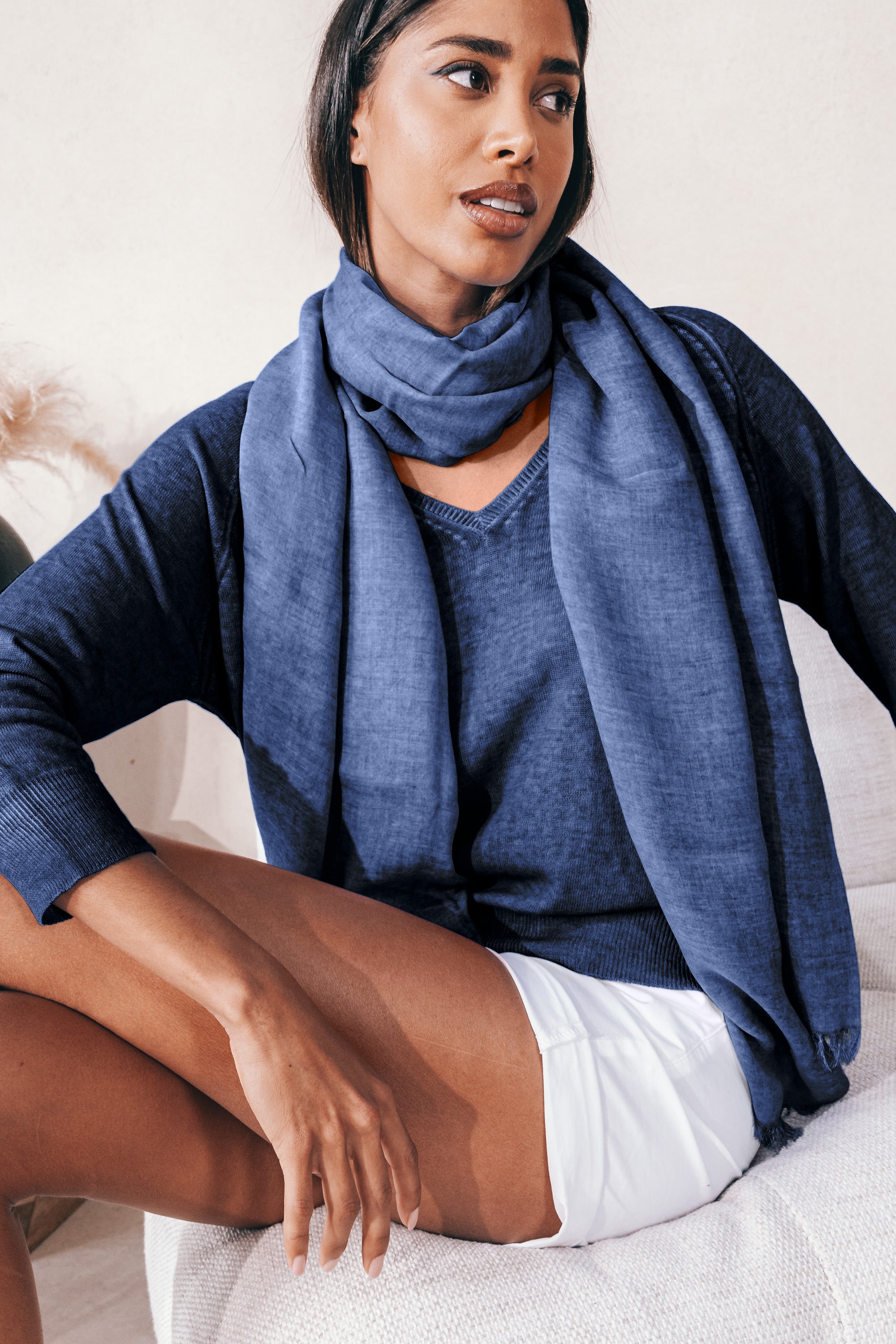 Piuma Scarf in Nautico