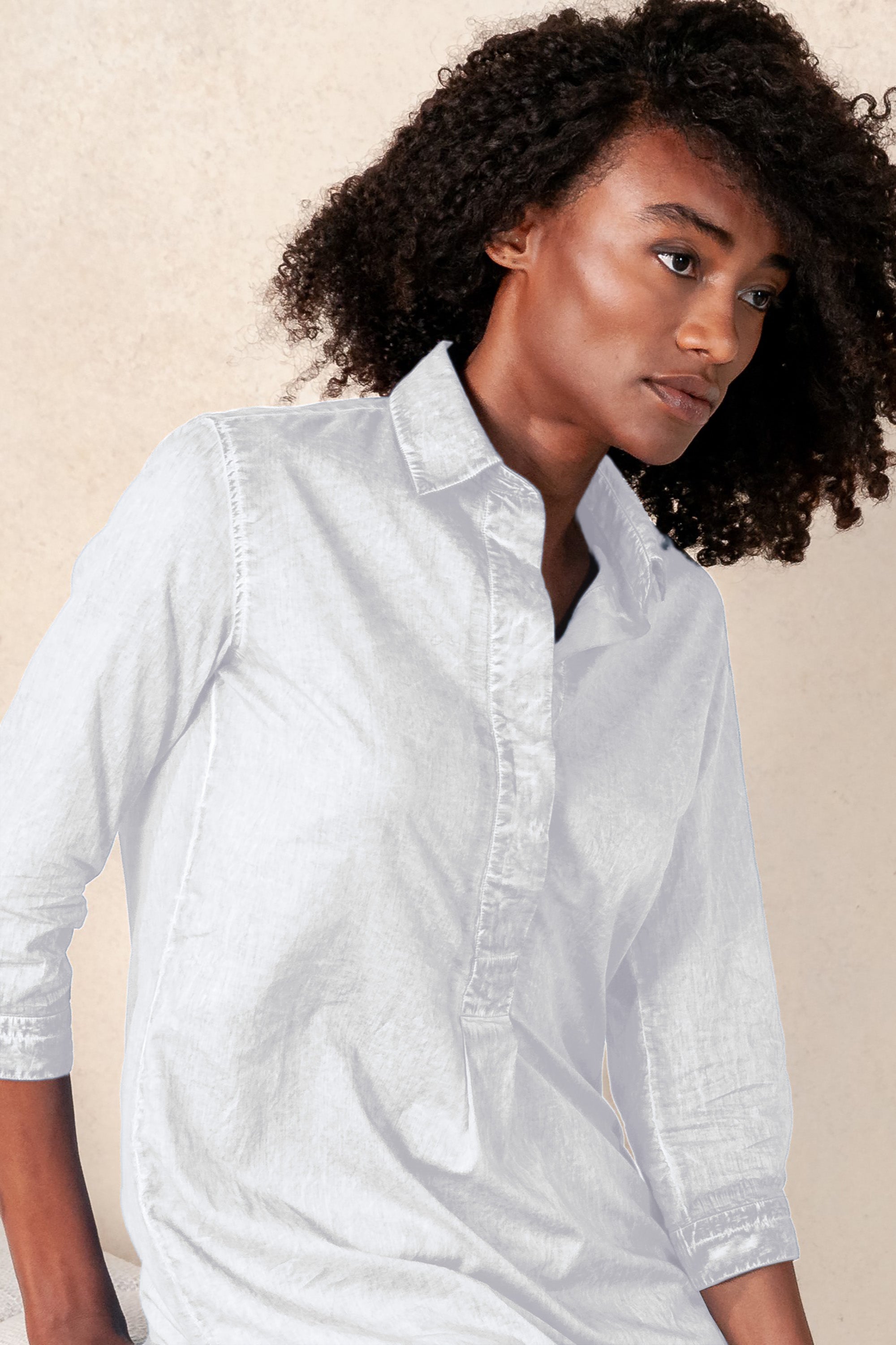 Mini Shirtdress in Breezy Cotton - White