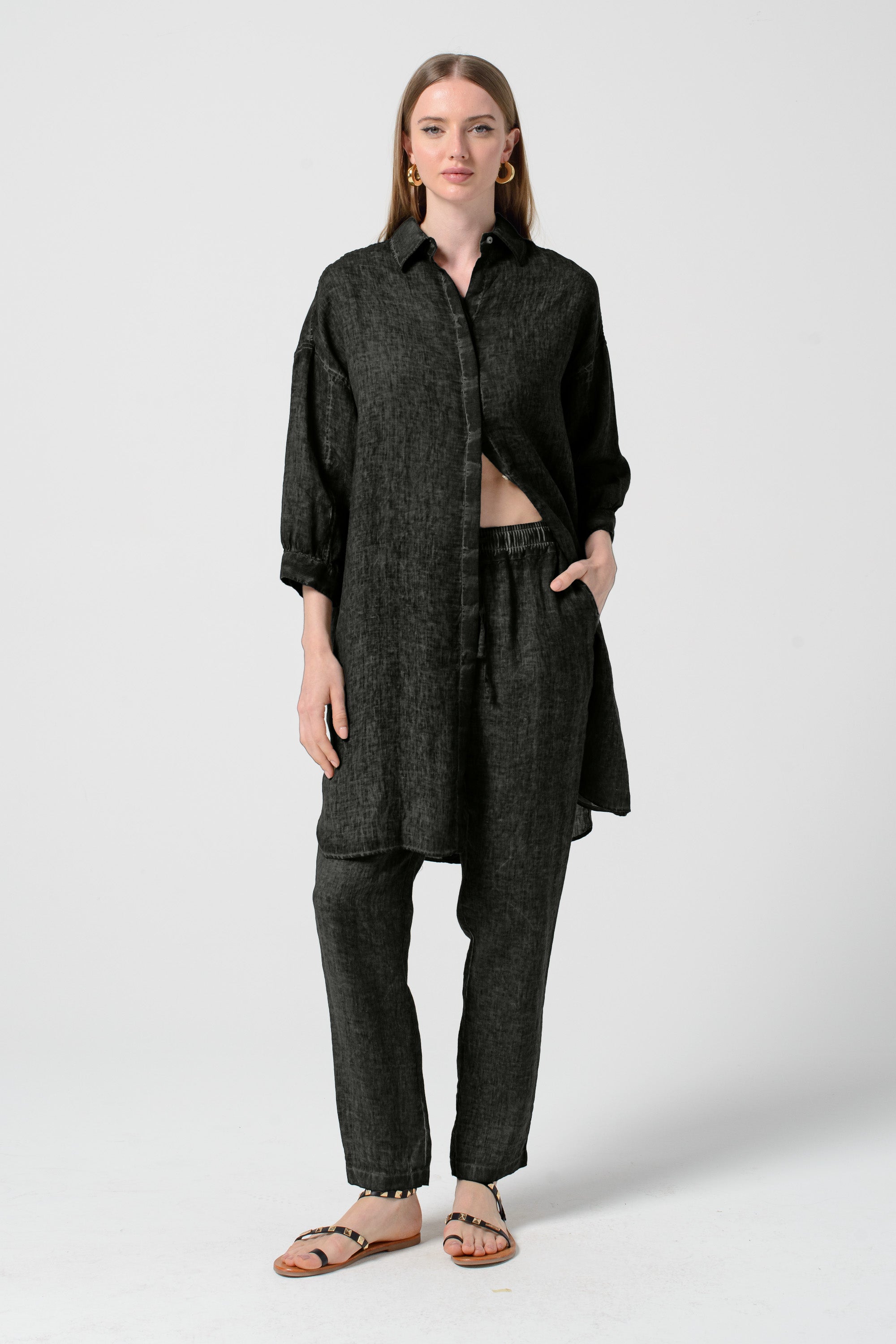 Lady Linen Shirtdress - Tonga