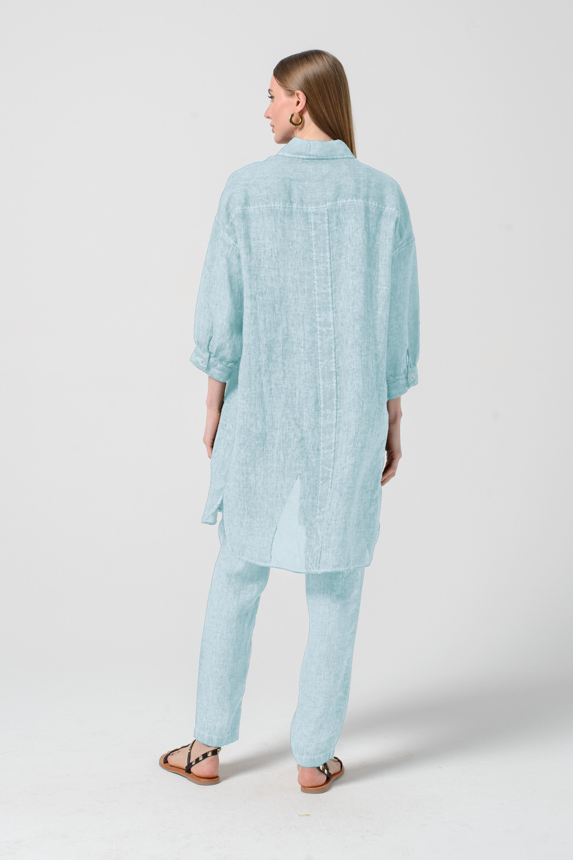 Lady Linen Shirtdress - Barbados