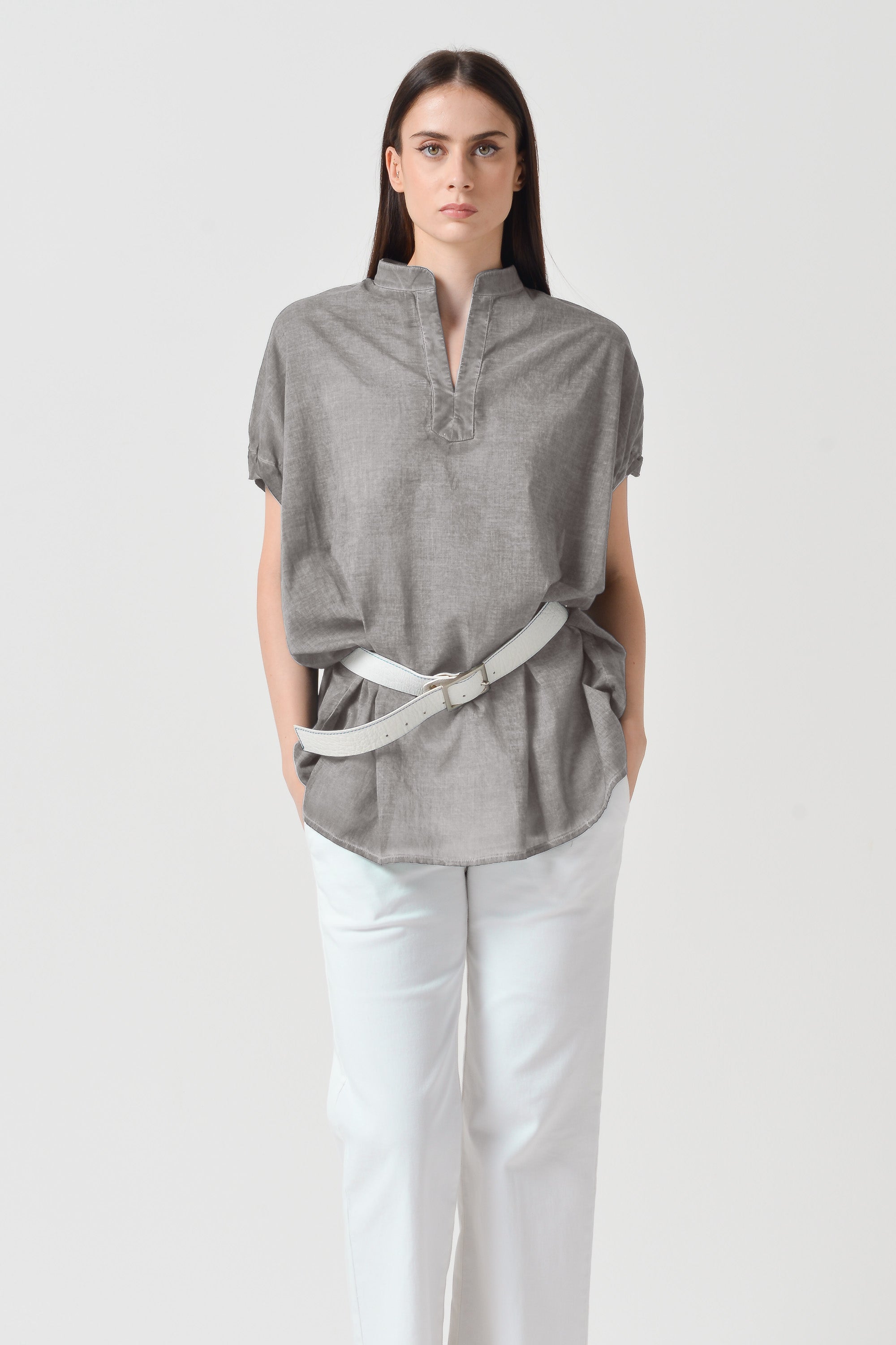 Isabela Voile Kaftan - Steel