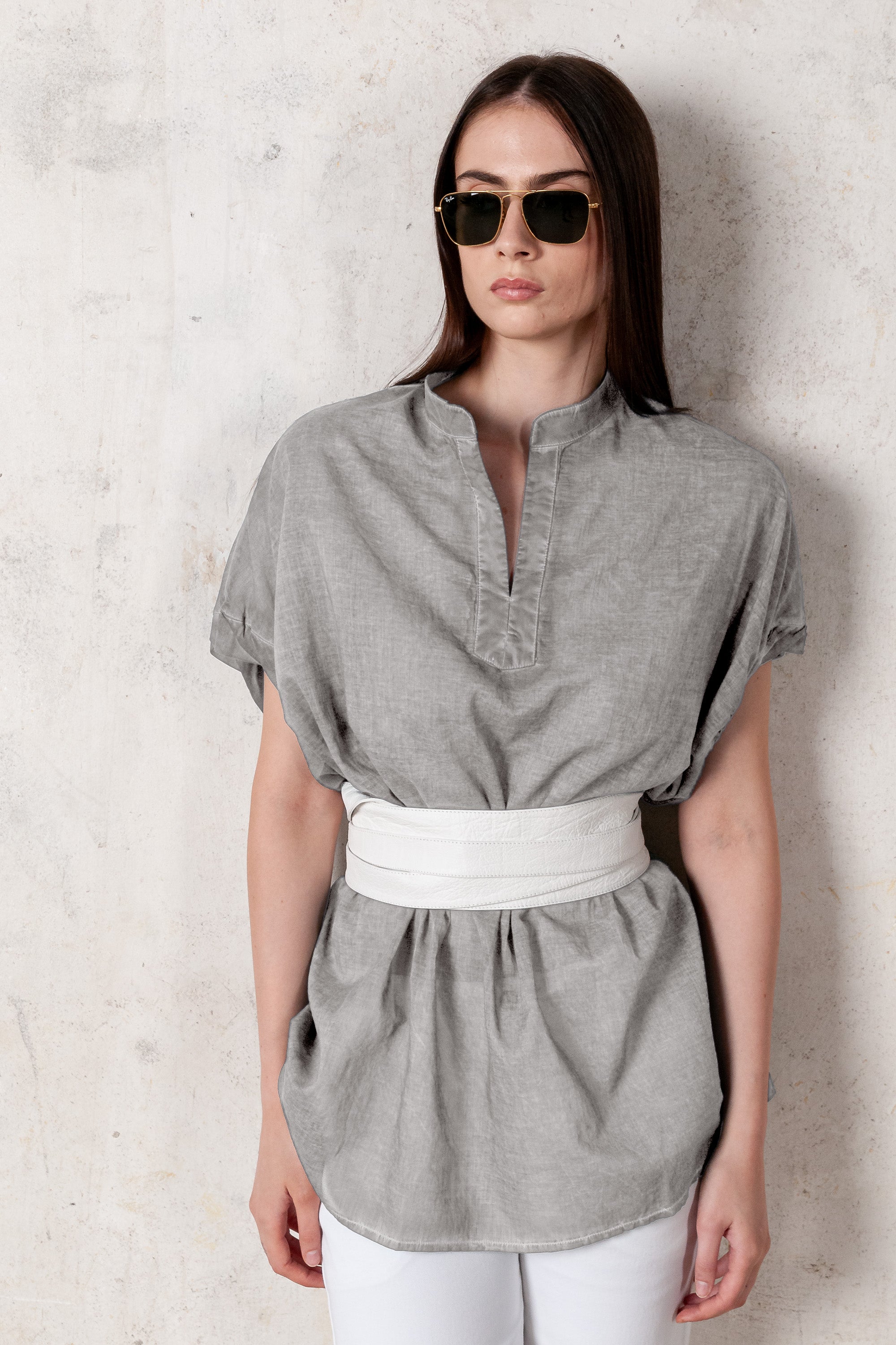 Isabela Voile Kaftan - Steel